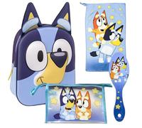 CERDÁ LIFE'S LITTLE MOMENTS Set Infantil Mochila Escolar Infantil de Bluey, Color Azul+Neceser aseo viaje accesorios bluey