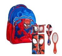 CERDÁ LIFE'S LITTLE MOMENTS Set Infantil Mochila Escolar Mediana-32.0x42.0x20.0 cm & Neceser Aseo Spidey con Peine, Toalla y Bolsa de Spidey
