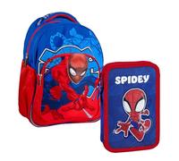 CERDÁ LIFE'S LITTLE MOMENTS Set Infantil Mochila Escolar Mediana-32.0x42.0x20.0 cm & Plumier Spidey con Rotuladores, Lápices Y Bolígrafos