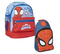 CERDÁ LIFE'S LITTLE MOMENTS Set Infantil Mochila Estilo Trekking de Spidey- 23x27x15 cm & Mochila Bandolera de Spiderman-13x23x7cm