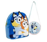 CERDÁ LIFE'S LITTLE MOMENTS Set Infantil Mochila guarderia personaje peluche Bluey+Bolso 3D Bluey diseño redondo