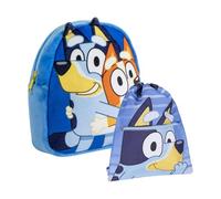 CERDÁ LIFE'S LITTLE MOMENTS Set Infantil Mochila guarderia personaje peluche Bluey+Saquito Escolar Infantil de Bluey,azul