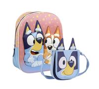 CERDÁ LIFE'S LITTLE MOMENTS Set Infantil Mochila infantil 3d Bluey+Bolso Bandolera de Bluey, Poliéster, Azul