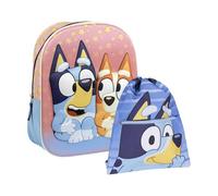 CERDÁ LIFE'S LITTLE MOMENTS Set Infantil Mochila infantil 3d Bluey+Saquito Escolar Infantil de Bluey,azul