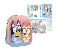 CERDÁ LIFE'S LITTLE MOMENTS Set Infantil Mochila infantil 3d Bluey+Set papelería escolar eva bluey