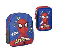 CERDÁ LIFE'S LITTLE MOMENTS Set Infantil Mochila Infantil de Spiderman-25x20x29 & Estuche de 3 Compartimentos de Spiderman