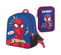 CERDÁ LIFE'S LITTLE MOMENTS Set Infantil Mochila Infantil de Spiderman-25x31x10 cm & Plumier Spidey con Rotuladores, Lápices Y Bolígrafos