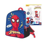CERDÁ LIFE'S LITTLE MOMENTS Set Infantil Mochila Infantil de Spiderman- Cierre de Cremallera - 25x31x10 cm & Set Papelería Spidey