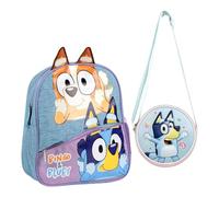 CERDÁ LIFE'S LITTLE MOMENTS Set Infantil Mochila infantil escolar Bluey+Bolso 3D Bluey diseño redondo