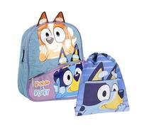 CERDÁ LIFE'S LITTLE MOMENTS Set Infantil Mochila infantil escolar Bluey+Saquito Escolar Infantil de Bluey,azul