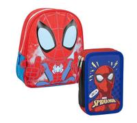 CERDÁ LIFE'S LITTLE MOMENTS Set Infantil Mochila Infantil Escolar Spidey & Estuche de 3 Compartimentos de Spiderman