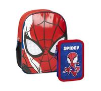 CERDÁ LIFE'S LITTLE MOMENTS Set Infantil Mochila Infantil Spiderman & Plumier con Accesorios Spidey con Rotuladores, Lápices Y Bolígrafos