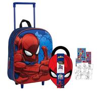 CERDÁ LIFE'S LITTLE MOMENTS Set Infantil Mochila Infantil Trolley 3D Spiderman-25.0x31.0x10.0 cm & Álbum de Actividades Coloreable Spiderman