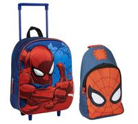 CERDÁ LIFE'S LITTLE MOMENTS Set Infantil Mochila Infantil Trolley 3D Spiderman-25.0x31.0x10.0 cm & Mochila Bandolera de Spiderman-13x23x7cm