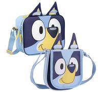 CERDÁ LIFE'S LITTLE MOMENTS Set Infantil Portameriendas Escolar de Bluey,Color Azul+Bolso Bandolera de Bluey, Poliéster, Azul