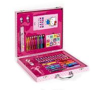 CERDÁ LIFE'S LITTLE MOMENTS Set Papelería Coloreable Hello Kitty Maletín Rotuladores y Accesorios | Kit Creativo Hello Kitty Infantil para Pintar, Decorar y Organizar Material Escolar
