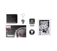 CERDÁ LIFE'S LITTLE MOMENTS Set Regalo Cartera y Llavero The Punisher Unisex - Cartera PU Negra con Grabado Calavera y Llavero Metálico, Licencia Oficial Marvel, Talla Única, Uso Diario
