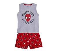 CERDÁ LIFE'S LITTLE MOMENTS Spiderman Algodon 100% de 2 Piezas [ Camiseta + Pantalon Pijama Niño ] -Licencia Oficial Marvel, Gris, Normal para Niños