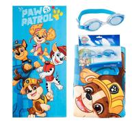 Toalla Set Gafas Natación Paw Patrol Niño y Niña - Toalla Infantil Suave y Gafas Piscina Antivaho, Kit Natación Niños para Playa, Piscina y Verano