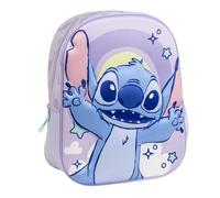 CERDÁ LIFE'S LITTLE MOMENTS Zaino 3D per Bambini con Spallacci Imbottiti e Tasche Laterali-Zainetto Lilo & Stitch Disney, Unisex niños, Blue, pequeño