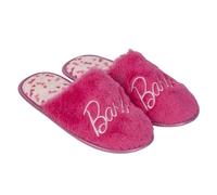CERDÁ LIFE'S LITTLE MOMENTS/Zapatillas Abiertas de Andar por Casa de Barbie- Rosa-Tallas 40/41-Pantuflas-Poliéster con Suela TPR