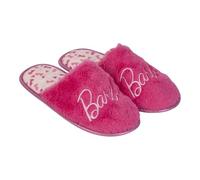 CERDÁ LIFE'S LITTLE MOMENTS/Zapatillas Abiertas de Andar por Casa de Barbie- Rosa-Tallas 40/41-Pantuflas-Poliéster con Suela TPR