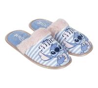 CERDÁ LIFE'S LITTLE MOMENTS | Zapatillas Casa Divertidas Stitch Plantilla Acolchada y Suela Antideslizante (Azul Rayas, Sistema tallas calzado EU, Adolescente, Números (rango), mediano, 34, 35)