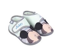 CERDÁ LIFE'S LITTLE MOMENTS, Zapatillas Casa Niño Velcro Divertidas Forma de Bota de Mickey Mouse con Interior 100% Algodon y Suela Antideslizante, Verde, 26 EU