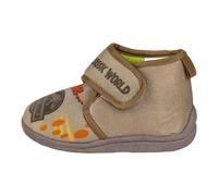 Zapatillas de Andar por Casa de Jurassic Park - Color Camel - Talla 26 - Cierre de Velcro - Zapatillas Infantiles Tipo Media Bota de Poliéster y TPR - Producto Original Diseñado en España