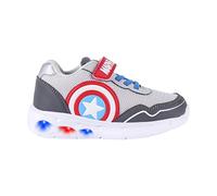 CERDÁ LIFE'S LITTLE MOMENTS, Zapatillas Niño Luces de Capitan America con Velcro para Facilitar su Independencia y Comodidad y Refuerzo en la Puntera, Gris, 35 EU