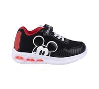 CERDÁ LIFE'S LITTLE MOMENTS, Zapatillas Niño Luces de Mickey Mouse con Velcro para Facilitar su Independencia y Comodidad y Refuerzo en la Puntera, Negro, 27 EU