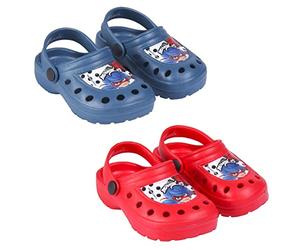 CERDÁ LIFE'S LITTLE MOMENTS - Zuecos de Goma para Niña Estampados con los Personajes de Lady Bug | Chanclas de Goma con sujección al talón para mayor seguridad - Licencia Oficial ZAG