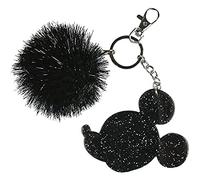 Cerdá Llavero ACRILICO Pompom Mickey, Negro, 17 cm (2600000237)