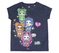 Cerdá LOL Surprise Niña Fluorescente de Manga Corta de la Talla Años-100% Algodon Camiseta, Azul, 12 años para Niñas