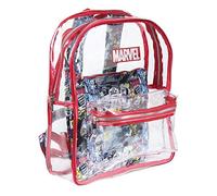 Cerdá, Mochila de Playa Transparente de Marvel con Compartimento Interior Impreso Unisex niños, Rojo, Grande