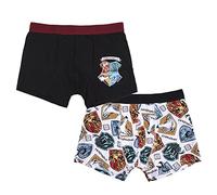 Cerdá - Pack Boxer Hombre Algodon Escudo Hogwarts Harry Potter - Licencia Oficial Warner Bros