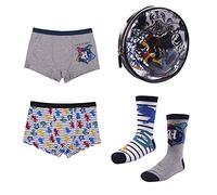 Cerdá - Pack Boxer y Calcetines Niño de Harry Potter - Licencia Oficial Warner Bros, Multicolor, 10 años