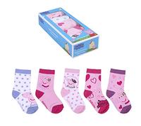 Cerdá - Pack de 5 Calcetines de Algodón de Peppa Pig para Niña con Licencia Oficial Disney