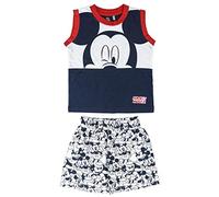 Cerdá - Pijama Bebe 12 Meses de Mickey Mouse - Camiseta + Pantalon de Algodón - Color Azul