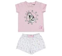Cerdá Pijama de Minnie Mouse-Camiseta + Pantalon de Algodón Juego, Rosa, 18 Meses Unisex bebé