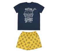 Cerdá Pijama Hombre Corto Bob Esponja de Color Azul Náutico Juego, XXL (2200004981_T6XXL-C04)