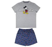 Cerdá Pijama Hombre Corto Mickey Mouse-Talla XL-Color Gris Juego (2200004974_T5XL-C13)