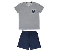 Cerdá Pijama Hombre Corto Mickey-Talla única-Color Gris Juego