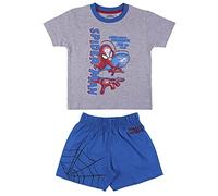 Cerdá - Pijama Spiderman Niño para Verano de Color Azul - Licencia Oficial Marvel