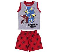 Cerdá - Pijama Tirantes de Spiderman Niño para Verano de Color Rojo - Licencia Oficial Marvel