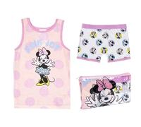 CERDÁ LIFE'S LITTLE MOMENTS Pack Pijama Corto de Tirantes y Neceser de Minnie Mouse - Color Rosa y Blanco - Talla 4 Años - 100% Algodón de 145gsm - Producto Original Diseñado en España