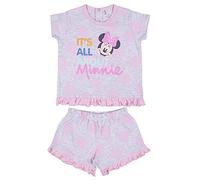 Cerdá - Pijama Verano Minnie Mouse Niña de Color Rosa - Licencia Oficial Disney