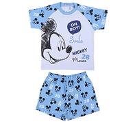 Cerdá - Pijama Verano Niño de Mickey Mouse de Color Rojo - Licencia Oficial Disney
