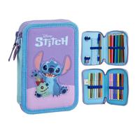 ARTESANÍA CERDÁ, S.L. Plumier Stitch, estuche triple con rotuladores, lápices y bolígrafos Disney