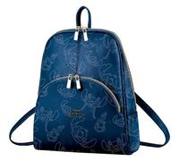 Mochila casual de moda en polipiel con diseño exclusivo de Stitch | Backpack compacta con estilo urbano para uso diario o escolar